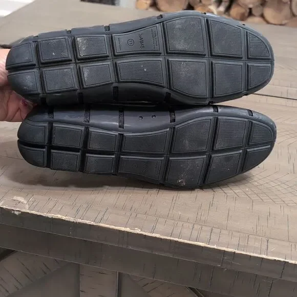 Swims Black Mens Rubber Mesh Boat Loafer Water Beach Pool Shoes Size 11 - Picture 9 of 10